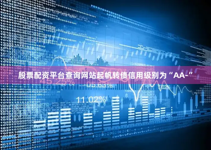 股票配资平台查询网站起帆转债信用级别为“AA-”
